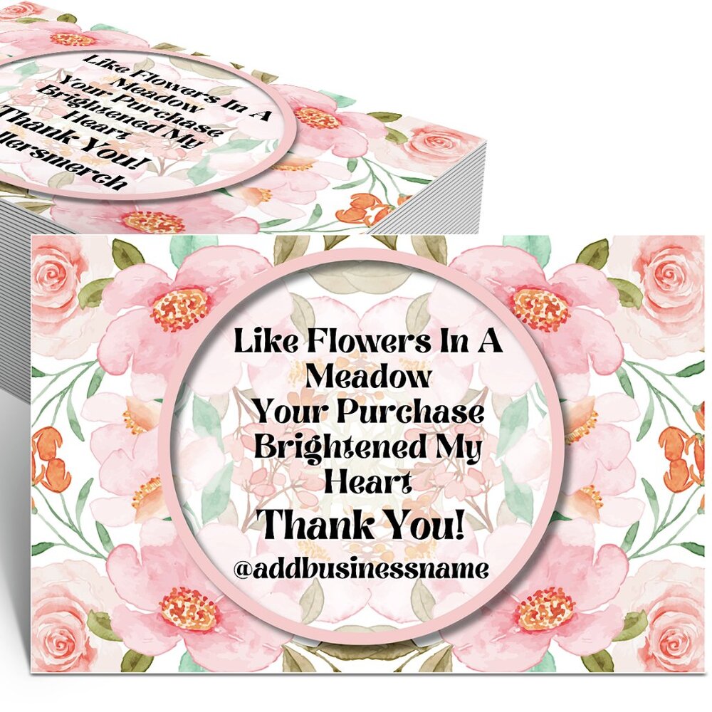 Flowers In A Meadows 4" x 6" Thank You Cards